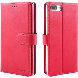 👉 Portemonnee kunstleer Geen IP certificering stuks roze opdruk walletcase FONU Wallet Case iPhone 8 Plus / 7 - 6013737076099