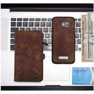 👉 Portemonnee kunstleer bruin Geen IP certificering walletcase stuks opdruk CaseMe Vintage Wallet Case Samsung Galaxy S7 Edge - 6017406694614