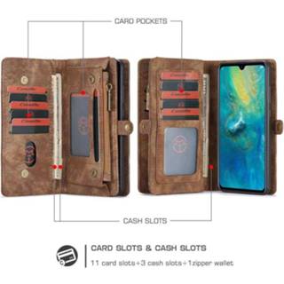 👉 Portemonnee kunstleer Geen IP certificering bruin opdruk stuks walletcase CaseMe Vintage Wallet Case Huawei Mate 20 - 6017411948993