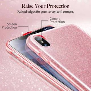 👉 Geen IP certificering opdruk stuks roze x backcover XS ESR Makeup iPhone / - Roségoud 4894240071441