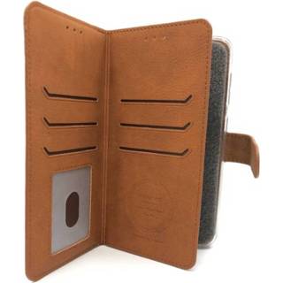 👉 Portemonnee kunstleer geen opdruk IP certificering bruin stuks walletcase XSSIVE Wallet Case Samsung Galaxy A50 / A30s - 6017409214239