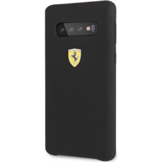 👉 Backcover zwart stuks Geen IP certificering opdruk Ferrari Plain Samsung Galaxy S10 - 3700740449035