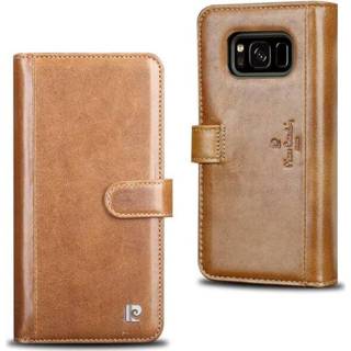 👉 Portemonnee leer stuks bruin Geen IP certificering walletcase opdruk Pierre Cardin Leren Wallet Case Samsung Galaxy S9 Plus - 8719273144572