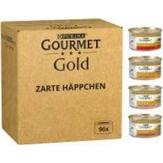 👉 Goud 96 x 85 g Jumbopack: Gourmet Gold Feine Pastete: Rind, Kaninchen, Lamm, Kalbfleisch Nassfutter Katze 7613038519326