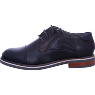 👉 Veterschoenen buitenmateriaa leer male blauw Veterschoen