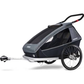 👉 Zwart grijs kinderen Croozer - Kid Vaaya 2 Kinderfietskar zwart/grijs 4044494151639