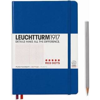 👉 Notitieboek rood blauw medium Leuchtturm1917 notitieboekje red dotted hardcover a5 4004117532719