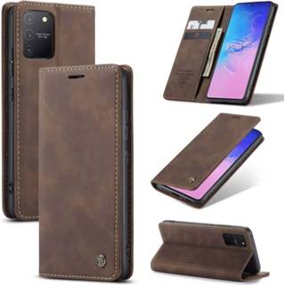 👉 Portemonnee book coffee bruin CASEME Samsung Galaxy S10 Lite Retro Wallet Case - 8720007832740