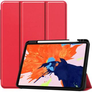 👉 Grijs book Apple iPad Pro 12.9 2020 Smart Tri-Fold Case met Pen houder - 8720007828569