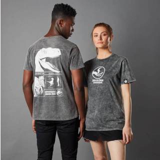 👉 Jurassic Park Primal Raptor Unisex T-Shirt - Black Acid Wash - XXL - Black Acid Wash