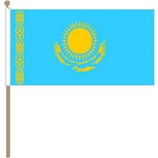 👉 Zwaai vlag stof Zwaaivlag Kazachstan 30x45cm |