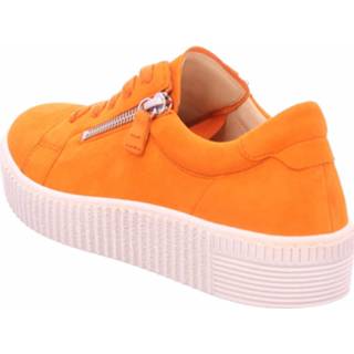 👉 Sneakers buitenmateriaa leer vrouwen mandarijn laag