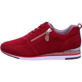 👉 Sneakers buitenmateriaa leer vrouwen rood laag