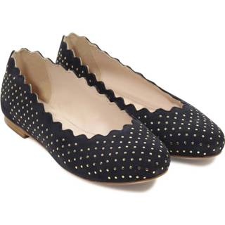 👉 Ballerina's vrouwen blauw Studded Lauren ballerinas