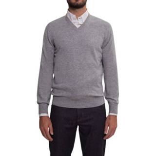👉 Sweater male grijs V-neck