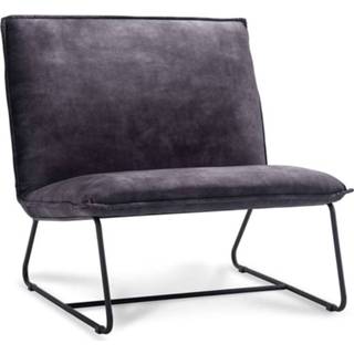 👉 Fauteuil antraciet fluweel XL grijs Cooper - velvet Leen Bakker