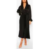 👉 Satin Pleated Midaxi Dress, Black