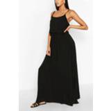 👉 Strappy Double Layer Maxi Dress, Black