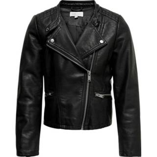 👉 Bike leather vrouwen zwart Freya imitation jacket