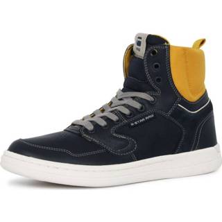 👉 Sneakers blauw mannen leer G-Star mimemis mid 8719769040005