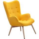👉 Fauteuil stoffen bekleding geel Artistiq 'Janna' kleur 4251744800210