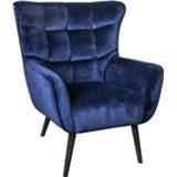 👉 Fauteuil blauw velvet stof PTMD 'Kian' Velvet, kleur 8720014168030