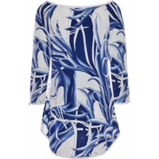 👉 Bloes wit vrouwen blauw 186412 print