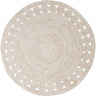 👉 Vloerkleed riet naturel - rond ⌀120 cm 8716963087249