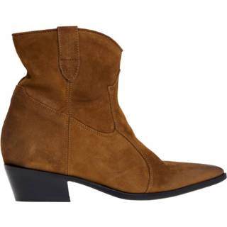 👉 Vrouwen bruin Le Marè Texan ankle boot with internal wedge and heel