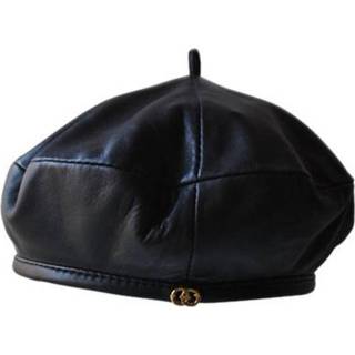 👉 Leather onesize vrouwen zwart Basker