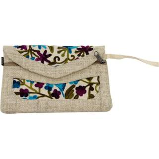 👉 Geborduurde tas hennep van met Overslagsluiting 8717506128665