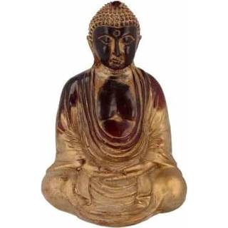👉 Japanse boeddha rood kunststof groot Beeld van (Rood) 8718561063694