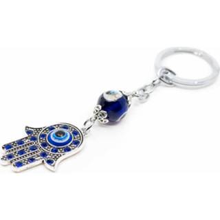👉 Sleutelhanger blauw metaal Bescherming Hamsa Hand 7448125750784