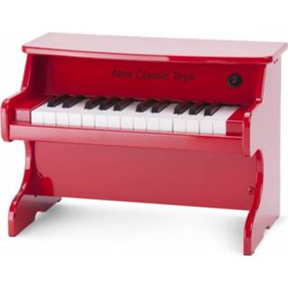 👉 Piano rood hout junior New Classic Toys E 25 toetsen 8718446101602