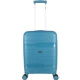 👉 Trolley polypropyleen blauw Decent One-City 55 petrol Harde Koffer 8717524856670