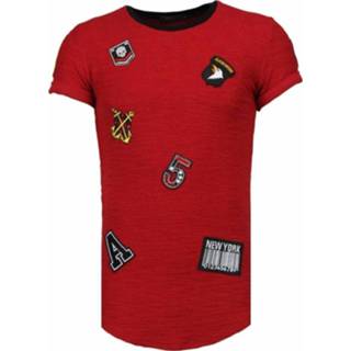 👉 Shirt XL male rood Exclusief Military Patches - T-Shirt