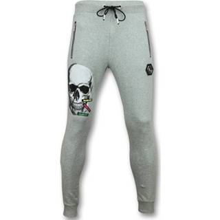 👉 Sweatpant XL male grijs Sweatpants Skull