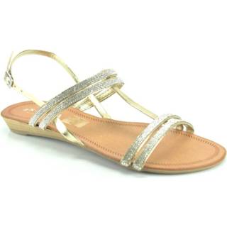 👉 Sandaal vrouwen geel Sandals Strasbandjes