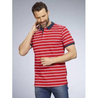 River Creek Poloshirt gestreept, kleur rood, maat XL