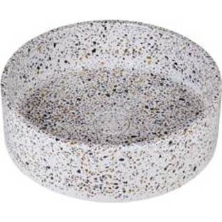 👉 Waskom wit beton White Terrazzo Ideavit Ora 39x12cm rond Concrete 290296-E5