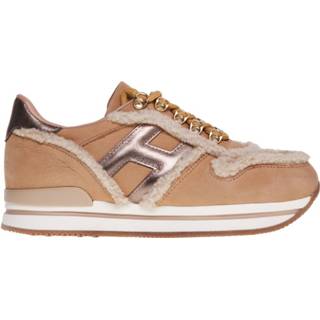 👉 Sneakers beige vrouwen bruin H222 nabuck with wool inserts