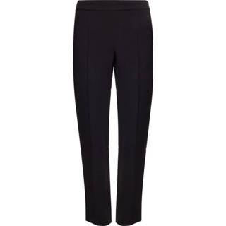 👉 Broek vrouwen zwart Pleat-front trousers with vents