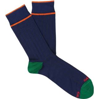 👉 Sock onesize male blauw Ribbed Coloured Socks