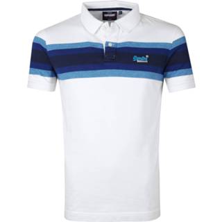 👉 M XXL l XL male wit 3XL streep katoen Superdry Polo Malibu - maat 5057842892206 2900028405024 5057842892213 2900028405031 5057842892220