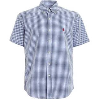 👉 Shirts korte mouw XL male blauw Short Sleeve Shirt