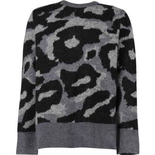 👉 Unisex zwart Camouflage wool blend knit jumper