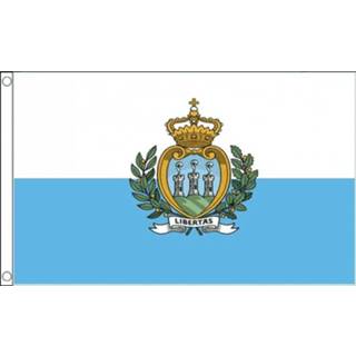 👉 Vlag active San Marino met wapen 60x90cm Best value 7435127617634
