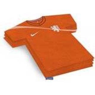 👉 Servet oranje papier active Servetten Voetbal KNVB shirtjes WK | EK 7435127372397