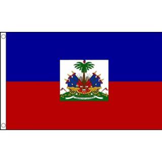 👉 Vlag active Haïti met wapen 60x90cm | Best value 7435127559552