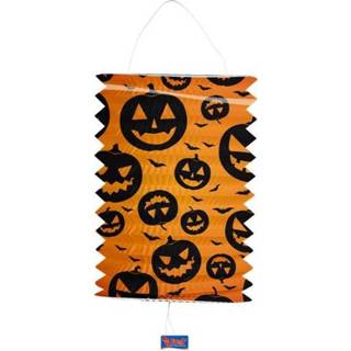 Lampion active Halloween grijnzende pompoen en vleermuis 8714572505055